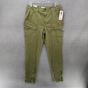 Joie Park Cargo Pants Beetle Green Slim Ankle Zip Womens 14/32 NEW
